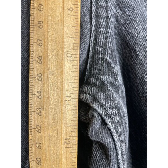 Abercrombie & Fitch The Dad High Rise Button Fly Distressed Jeans size 24‎ Black - Picture 7 of 9